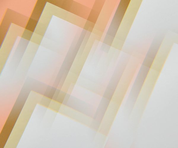 Abstract composition of soft geometric shapes representing flexibility