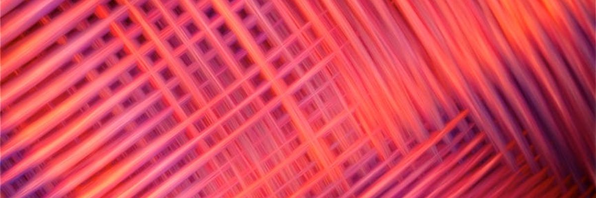 Abstract glowing energy field representing community